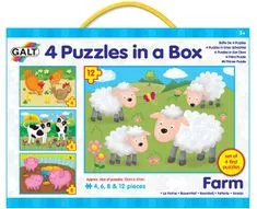Galt 4 Puzzle w pudełku - farma