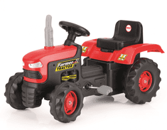 DOLU duży traktor z pedałami, czerwony