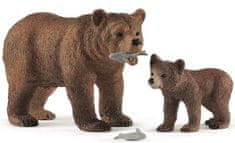 Schleich Niedźwiedź grizzly z młodymi