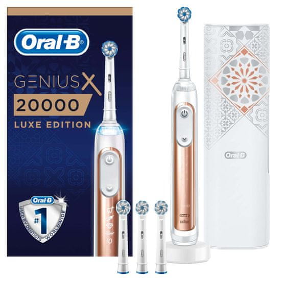 Oral-B szczoteczka elektryczna Genius X 20000 Rose Gold Sensitive Luxe edition