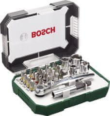 Bosch zestaw bitów z grzechotką, 26 elementów (2607017322)
