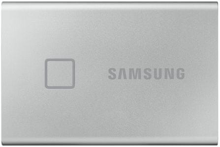 dysk twardy zewnętrzny Samsung T7 Touch SSD 500GB, srebrny (MU-PC500S/WW) SSD 500 GB USB-C wysoka prędkość transferu