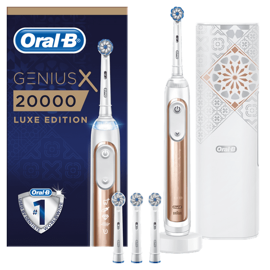 Oral-B szczoteczka elektryczna Genius X 20000 Rose Gold Sensitive Luxe edition
