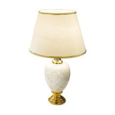 Kolarz Lampa stołowa DAUPHIN beżowa ze złotym dekorem, wysokość 86 cm