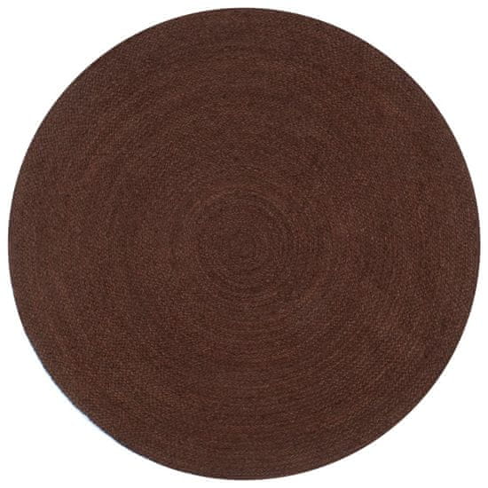 shumee Ręcznie wykonany dywanik z juty, okrągły, 90 cm, brązowy