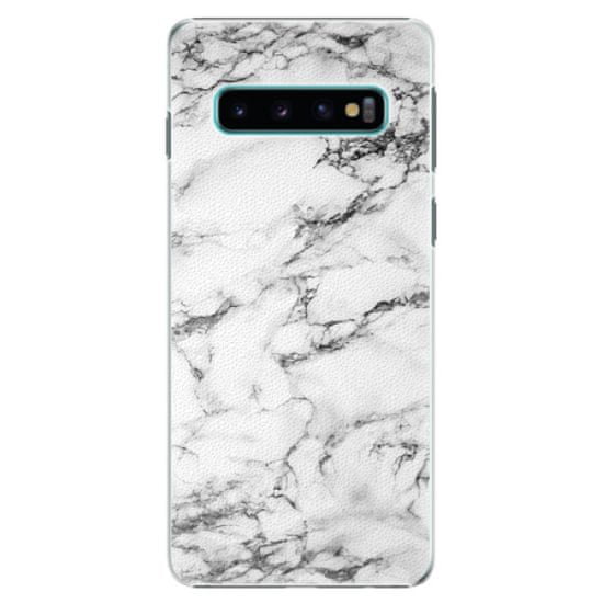 iSaprio Plastikowa obudowa - White Marble 01 na Samsung Galaxy S10
