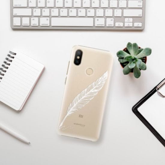 iSaprio Plastikowa obudowa - Writing By Feather - white na Xiaomi Mi A2