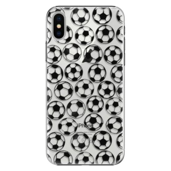 iSaprio Plastikowa obudowa - Football pattern - black na iPhone X