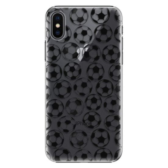 iSaprio Plastikowa obudowa - Football pattern - black na iPhone X