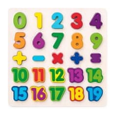 Woody Puzzle Cyfry masywne na tablicy