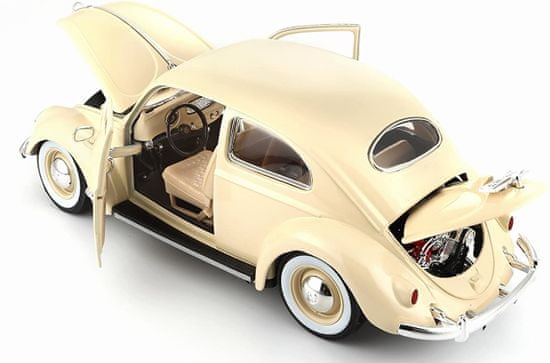 BBurago auto Volkswagen Beetle 1955 1:18, kremowy