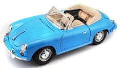 BBurago model 1:18 Porsche 356B Cabriolet 1961 niebieski
