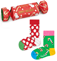 Happy Socks skarpetki dziecięce w opakowaniu upominkowym Kids Holiday Socks Gift Set 33 - 35 wielokolorowe