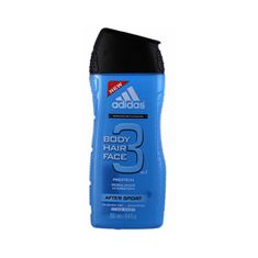 Adidas żel pod prysznic i szampon dla mężczyzn do włosów 3 w 1 ciało twarz po sportowe (Żel pod prysznic i (Objętość 250 ml)