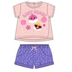 Disney komplet dziewczęcy koszulka i spodenki Baby Shark 2200006961 80 różowy