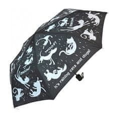 Blooming Brollies Damski składany parasol mechaniczny Every day Rain ing Cats i psy EDFRCD