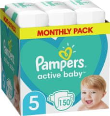 Pampers Pieluchy Active Baby 5 Junior (11-16 kg) 150 sztuk