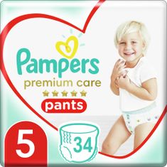 Pampers Premium Care Pants 5 (12-17 kg) Junior 34 szt.