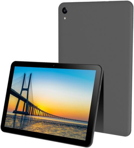 Tablet iGet SMART L203 smukły, kompaktowe rozmiary, duży wyświetlacz długa żywotność baterii Android 10 ekran IPS tylny i przedni aparat Bluetooth 4.2 Wifi OTG najnowsze LTE 4G 3G szybki internet GPS czujnik pozycji wysoka rozdzielczość ekranu