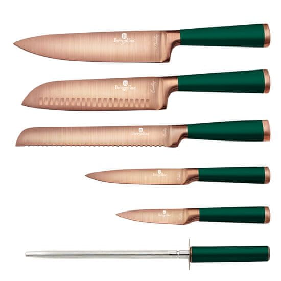 Berlingerhaus zestaw noży w drewnianym bloku Emerald Collection, 7 szt.