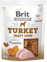 Brit przysmaki dla psów Jerky Turkey Meaty Coins 200g