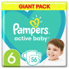Pampers Active Baby Pieluchy 6 Extra Large (13-18 kg) 56 sztuk