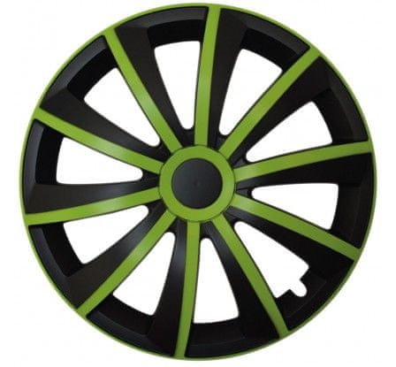 E&N Autoparts Kołpaki kompatybilne z samochodami Mitsubishi 15" GRAL zielony - czarny 4ks