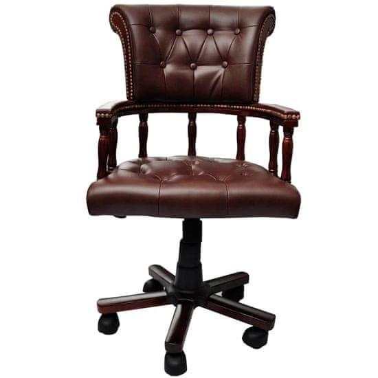 shumee Obrotowe krzesło biurowe, brązowe