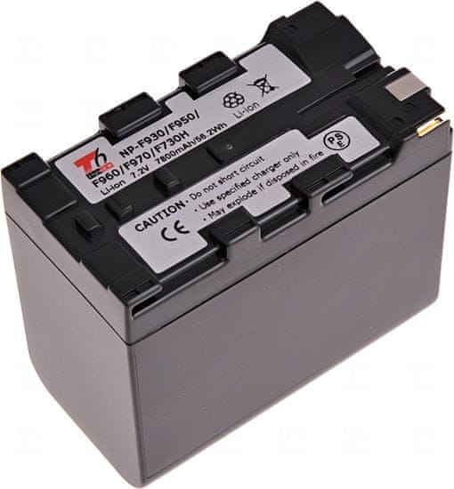 Bateria T6 Power do SONY CCD-TRV46E, Li-Ion, 7800 mAh (56,1 Wh), 7,2 V