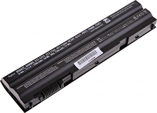 Bateria T6 Power do laptopa Dell, numer części 312-1311, Li-Ion, 5200 mAh (58 Wh), 11,1 V