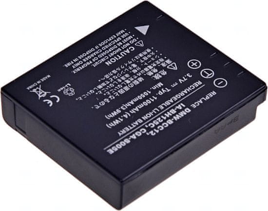 Bateria T6 Power do Panasonic Lumix DMC-FX180 serie, Li-Ion, 1100 mAh (4,1 Wh), 3,7 V
