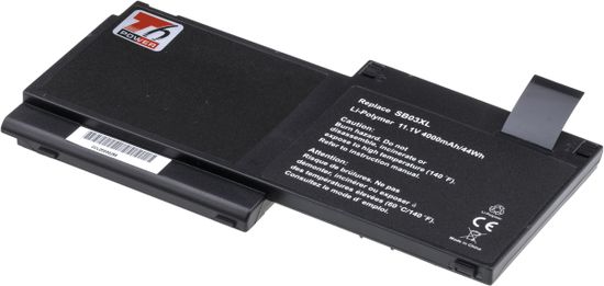 Bateria T6 Power do laptopa Hewlett Packard, numer części HSTNN-IB4T, Li-Poly, 4000 mAh (44 Wh), 11,1 V
