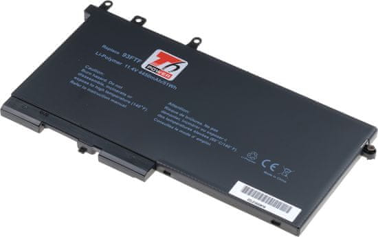 Bateria T6 Power do Dell Latitude 5290, Li-Poly, 4450 mAh (51 Wh), 11,4 V