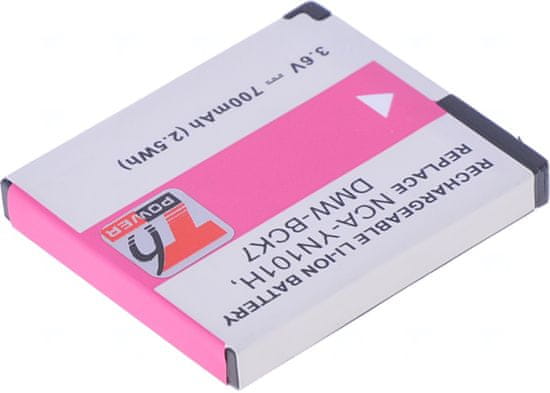 Bateria T6 Power do Panasonic Lumix DMC-FS37, 700 mAh, czarny