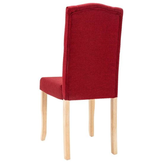 shumee Krzesła stołowe, 2 szt., winna czerwień, tapicerowane tkaniną