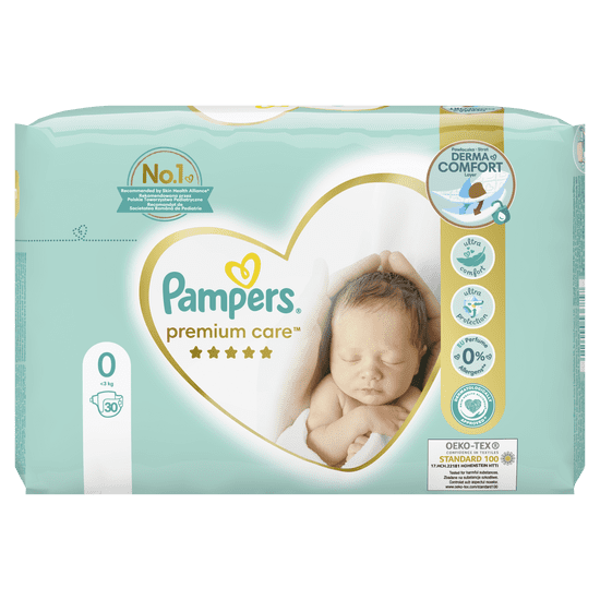Pampers Pieluchy Premium Care 0 Newborn (do 3kg) 30 szt.