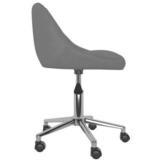 shumee Obrotowe krzesło biurowe, szare, ekoskóra
