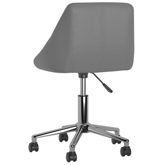 shumee Obrotowe krzesło biurowe, szare, ekoskóra