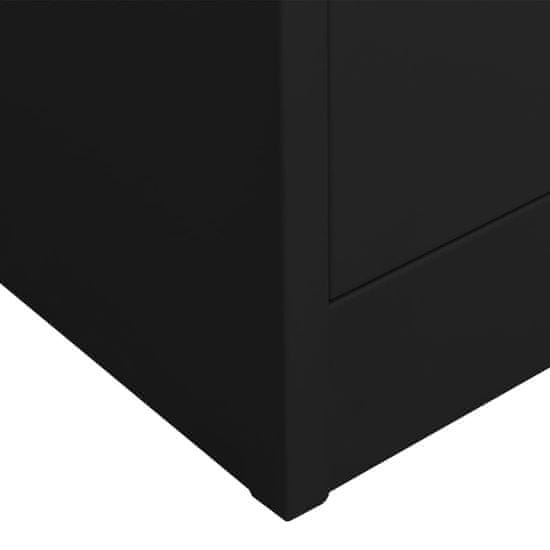 shumee Szafa biurowa, czarna, 90x40x180 cm, stalowa