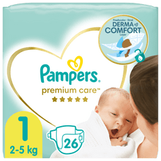 Pampers Pieluchy Premium Care 1 Newborn (2-5 kg) 26 szt