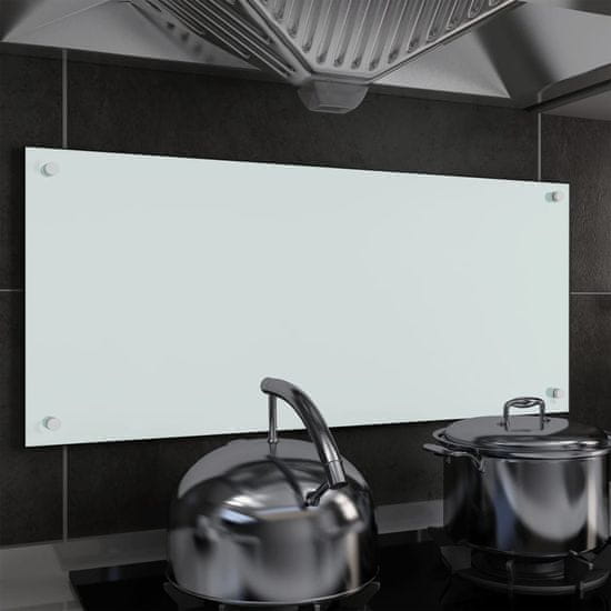 shumee Panel ochronny do kuchni, biały, 90x40 cm, szkło hartowane