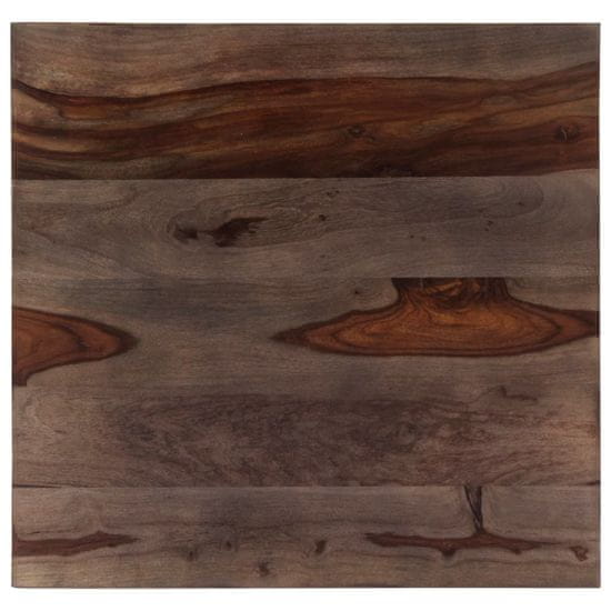 shumee Stolik kawowy, szary, 60x60x35 cm, lite drewno sheesham