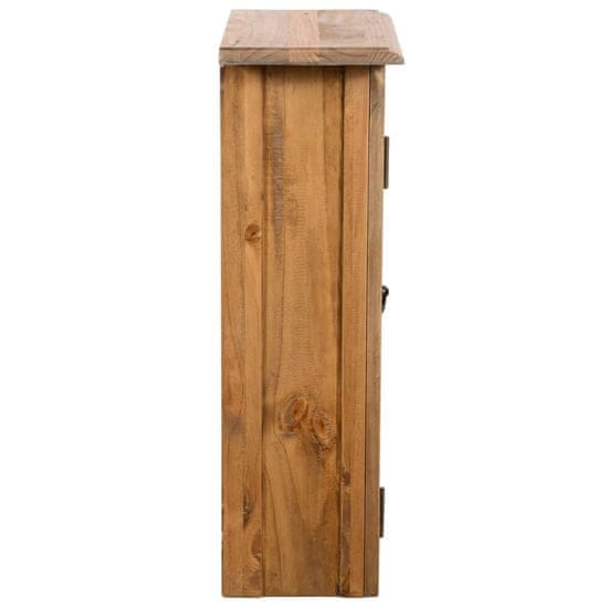 shumee Wisząca szafka łazienkowa, drewno sosnowe z odzysku, 42x23x70cm