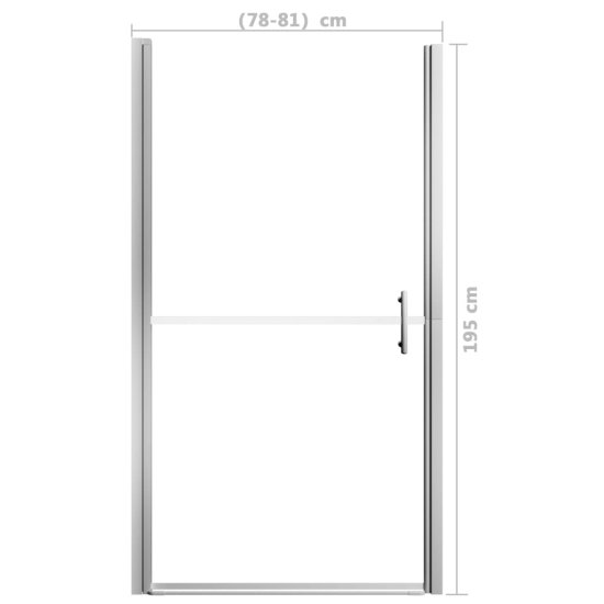 shumee Drzwi prysznicowe, hartowane szkło, 81 x 195 cm