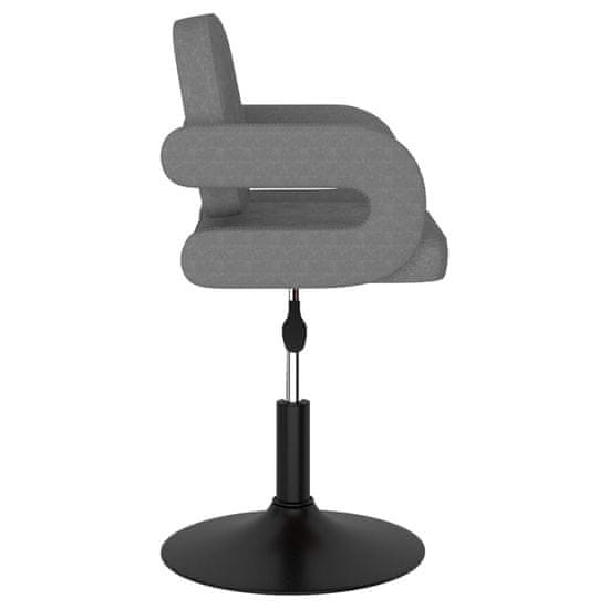 shumee Obrotowe krzesło stołowe, jasnoszare, obite tkaniną