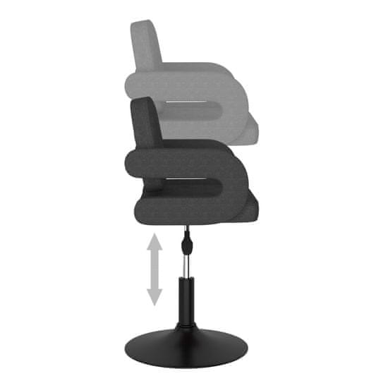 shumee Obrotowe krzesło stołowe, ciemnoszare, obite tkaniną