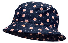 Yetty kapelusz dziewczęcy w kwiatki LB546 ciemnoniebieski XS