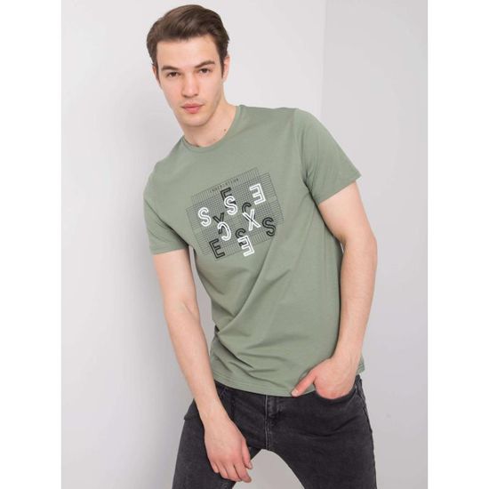 LIWALI Męska koszulka Blaine LIWALI w kolorze khaki TSKK-Y21-0000151_365094