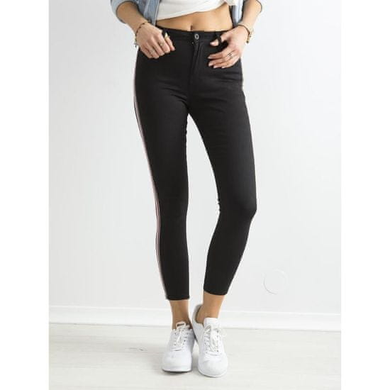 Factoryprice Czarne jeansy rurki skinny z lampasami JMP-SP-A7017.69_305482